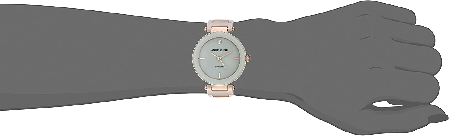 Anne Klein Women's Genuine Diamond Dial Ceramic Bracelet Watch - Image 2